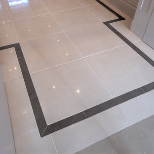 Hallway - Micron White Polished & Conproj Dark Grey Border Insert