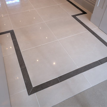 Hallway - Micron White Polished & Conproj Dark Grey Border Insert