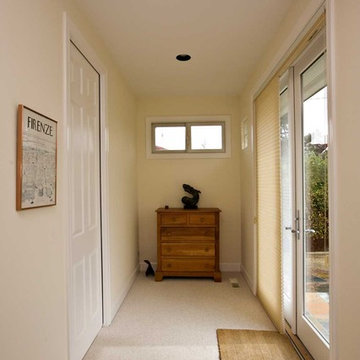 hallway with french doors to outside