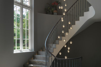 Inspiration for a large contemporary staircase in London.