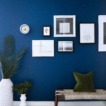 Hampstead Manor- Electric Blue Oasis With Botanical Feel