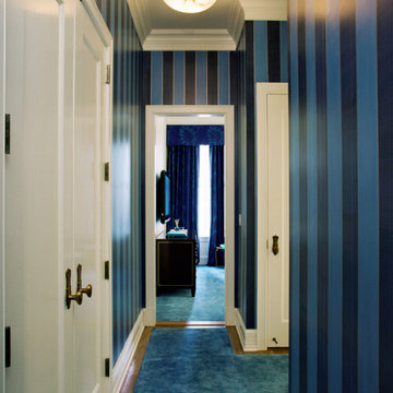 Hand-painted walls to the bedroom wing