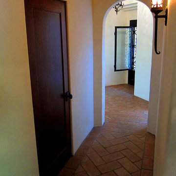 Herringbone Pattern Floor in Spanish Home