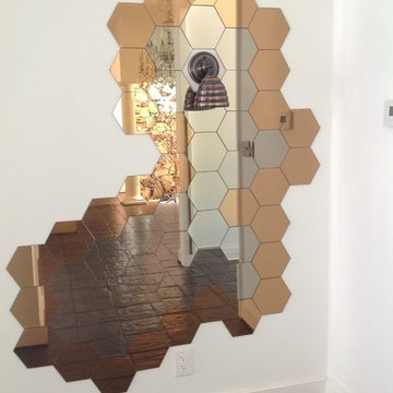 Honeycomb mirror + Beehive wall sconce light | Decorate with personality