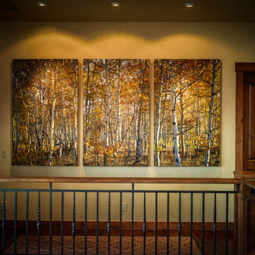 Installation photo - 'Last Leaves' Photographic triptych art by James Bourret