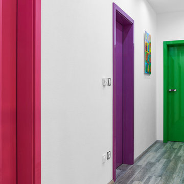 Interior doors in beautiful bright colors