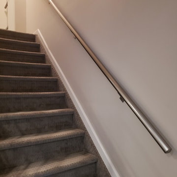 Interior modern staircase handrail system