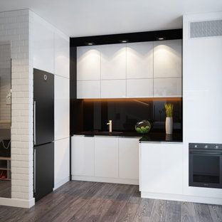 Interior of spacious white studio