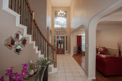 Inspiration for a transitional hallway remodel in Houston