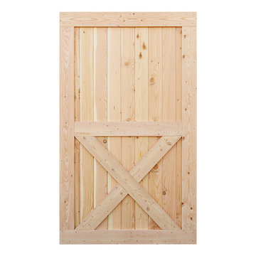 Interior Rustic Barn Door with X-Brace