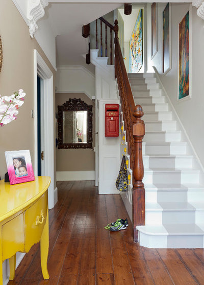 Eclectic Hallway & Landing by Ruby Red Interiors