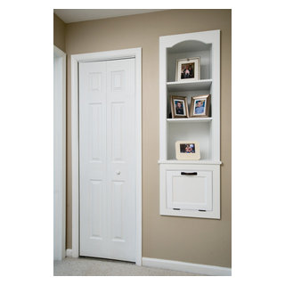 Laundry chute in upstairs hallway - Transitional - Hall