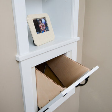 Laundry chute in upstairs hallway