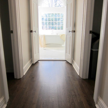 LAUREL HOLLOW RESTORATION: CUSTOM JACOBEAN/GREY BLEND AND BONA TRAFFIC HD SATIN