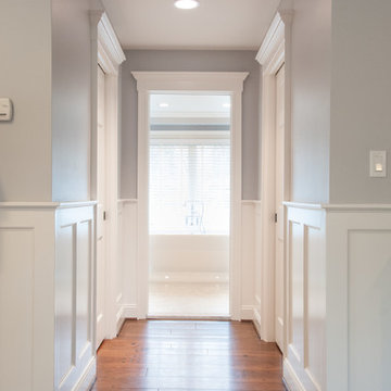 Light Gray and White Master Suite Hallway