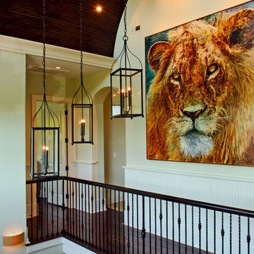 Lion painting centerpiece of nature photographers home