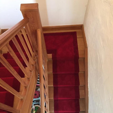 Louis De Poortere Red Runner Mitred To Stair