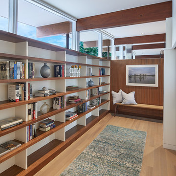 Built In Bookcase Midcentury Photos, Mid Century Modern Shelving System Diy