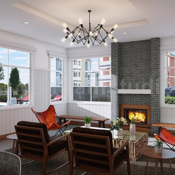 Modern Living Room Design Idea by Yantram 3D interior design studio