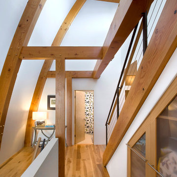 Modern Heavy Timber Curved Wall Home