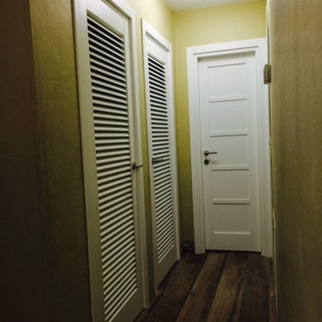 Modern Louver Door in Matte White Finish