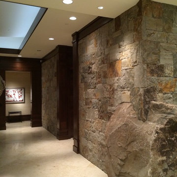 Montana Moss Natural Stone accented with Walnut