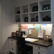 homework area/desk in kitchen