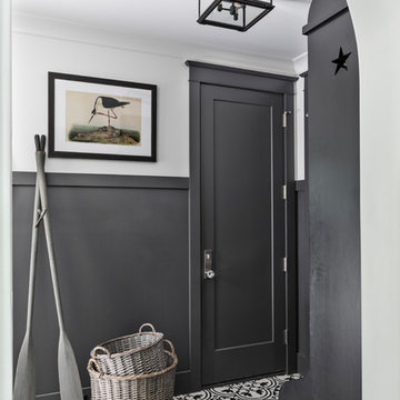 Mudroom with eclectic details