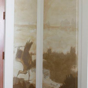Mural on canvas for elevator landing
