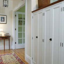 Entry built in cabinet closets
