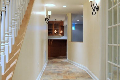 Example of a transitional hallway design in Chicago