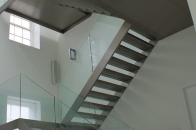 Design ideas for a modern staircase in West Midlands.