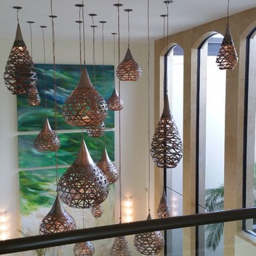 Portlock Residence - Fishing Basket Pendant Lights