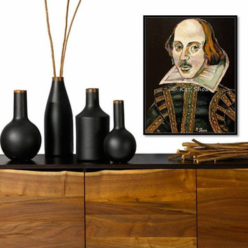 Portraiture Artwork for Library Home office living room modern contemporary