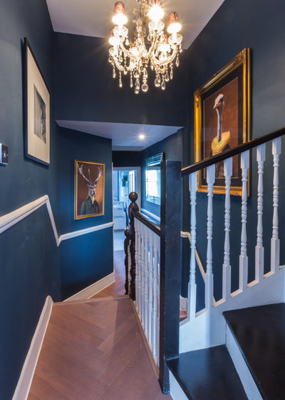 Eclectic Hallway & Landing by Honeybee Interiors and Joinery