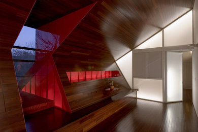 Example of a minimalist hallway design in Austin