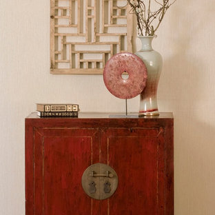 Red Distressed Accent Chest - Chinese Ming Style