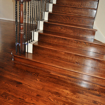 Refinish - Smooth Hardwood Stairs
