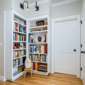 Renovated Ranch--The Hallway with Library Wall