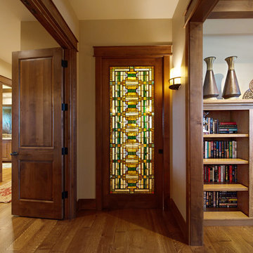 Replica Frank Lloyd Wright Lead Glass Pocket Door