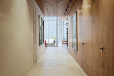 Inspiration for a modern hallway remodel in Miami