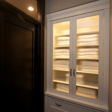 Robeson Design Built In Hallway Closet, Towel Storage and Linen Storage