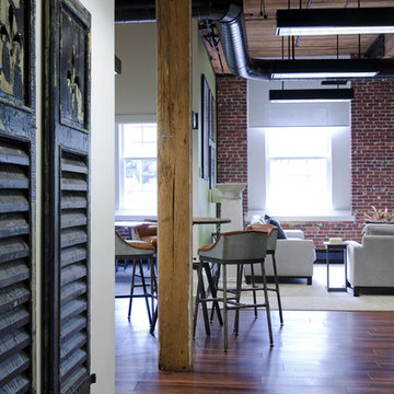 Rustic Industrial Hallway in a loft