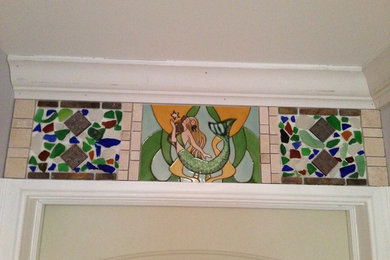 Sea Glass Mermaid Transom