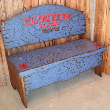 Spackle Rustic Storage Bench