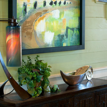 Stasis Table Lamp w/Riverstone Shade