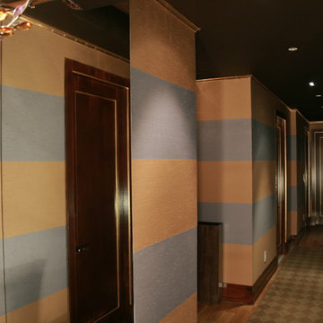 Striped Wallcovering on NYC Hallway