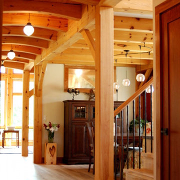 Timber Frame Hallway