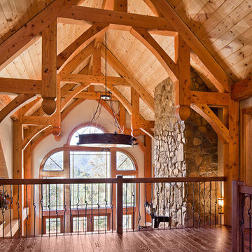 Timber Frame Home for Retirement in North Carolina - Loft