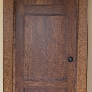 Traditional 3 Panel Door-Solid Wood Elm